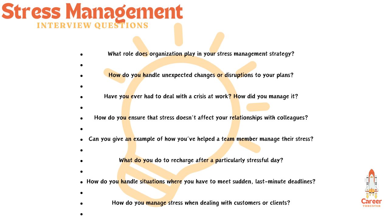 Stress Management Interview Questions