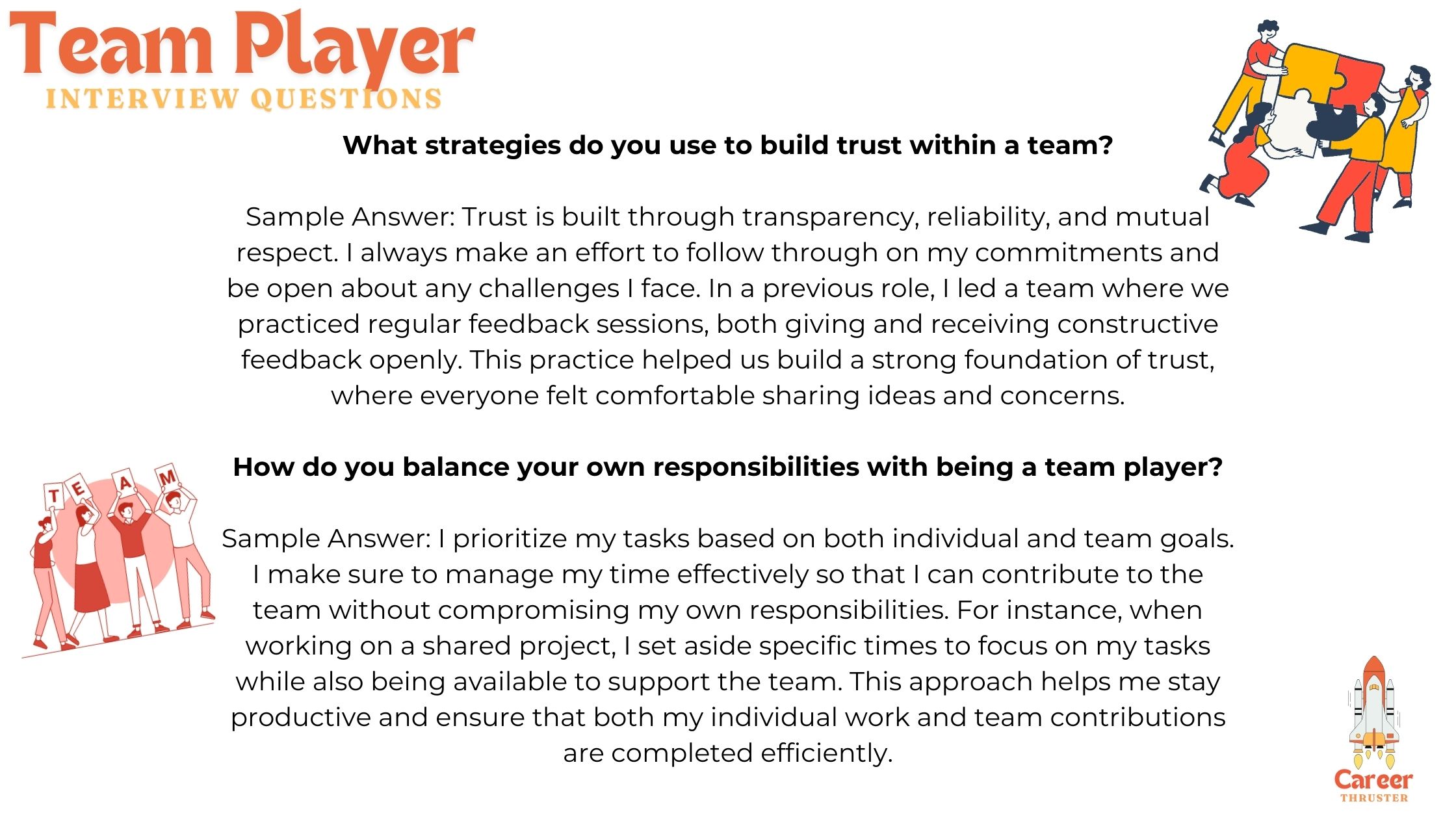 Team Player Interview Questions Sample Answers